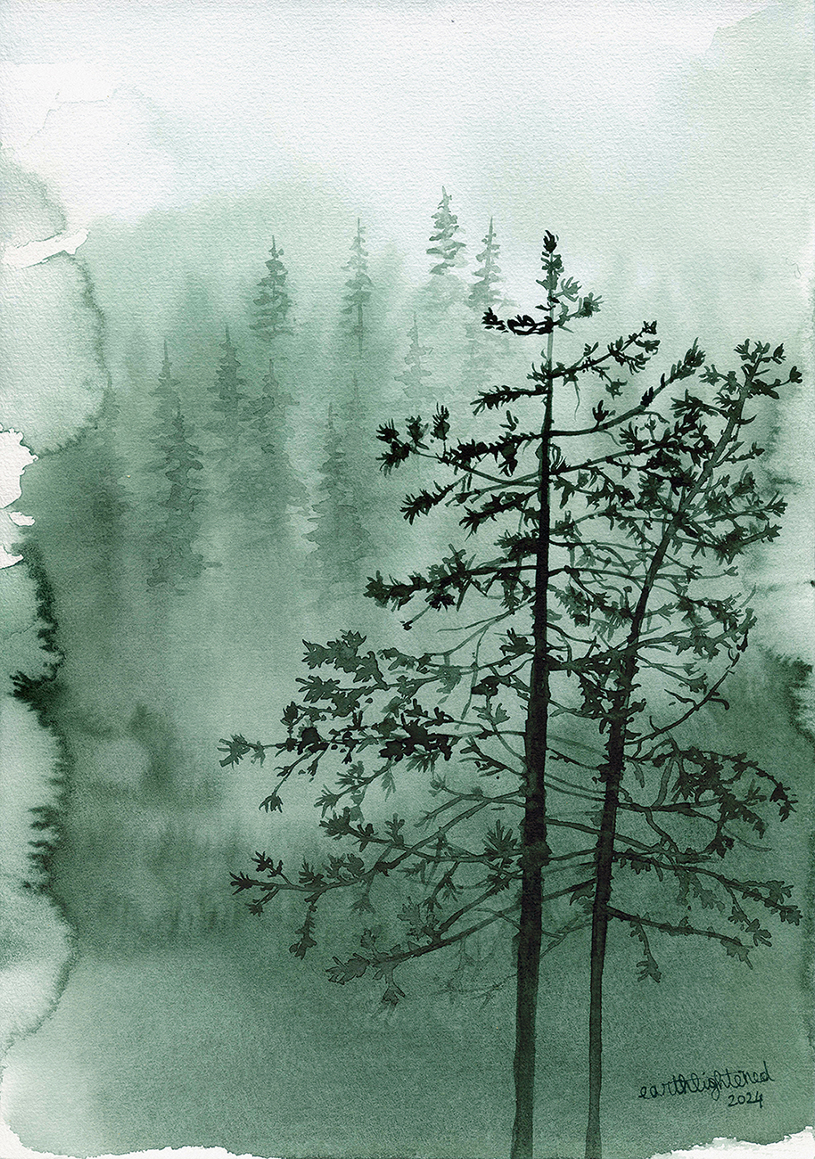 Earthlightened Au seuil du reve Aquarelle 21x30 1