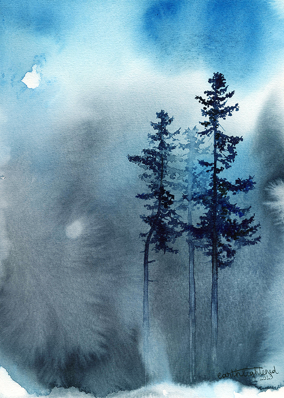 Earthlightened Fragment dhiver Aquarelle 18x24 1