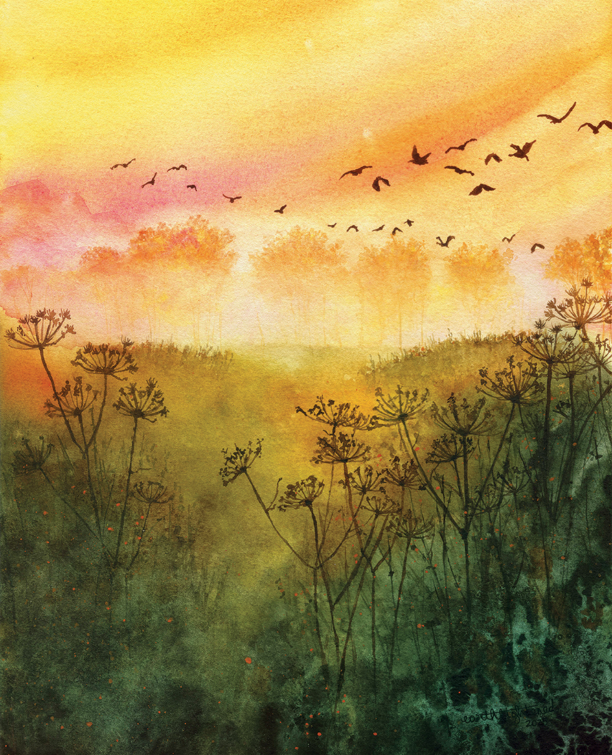 Earthlightened Laube senvole Aquarelle 21x30 175E