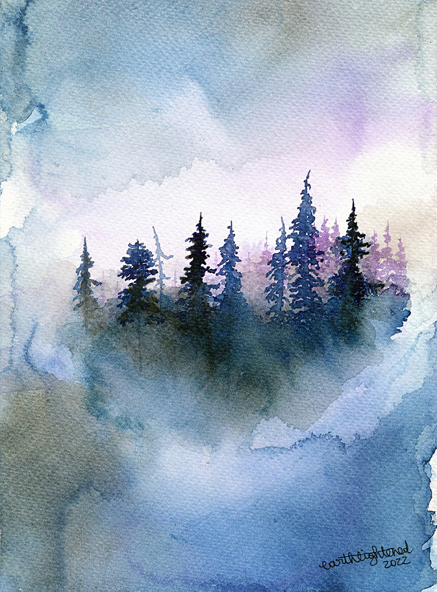 Earthlightened Nuage chimerique Aquarelle 18x24 1