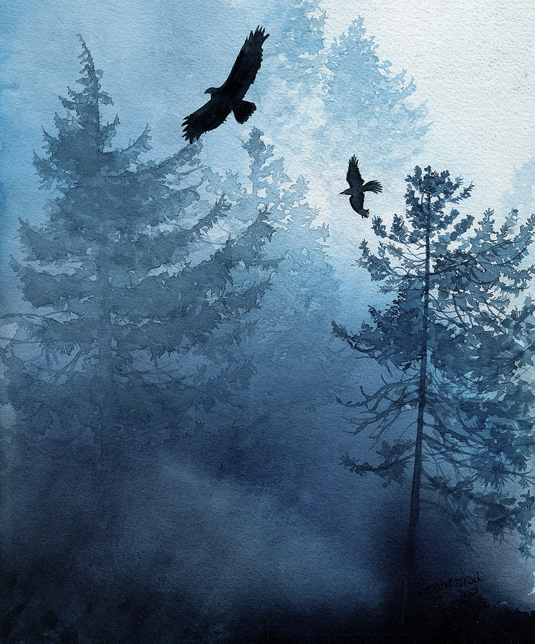 Earthlightened Vol suspendu Aquarelle 21x30 1