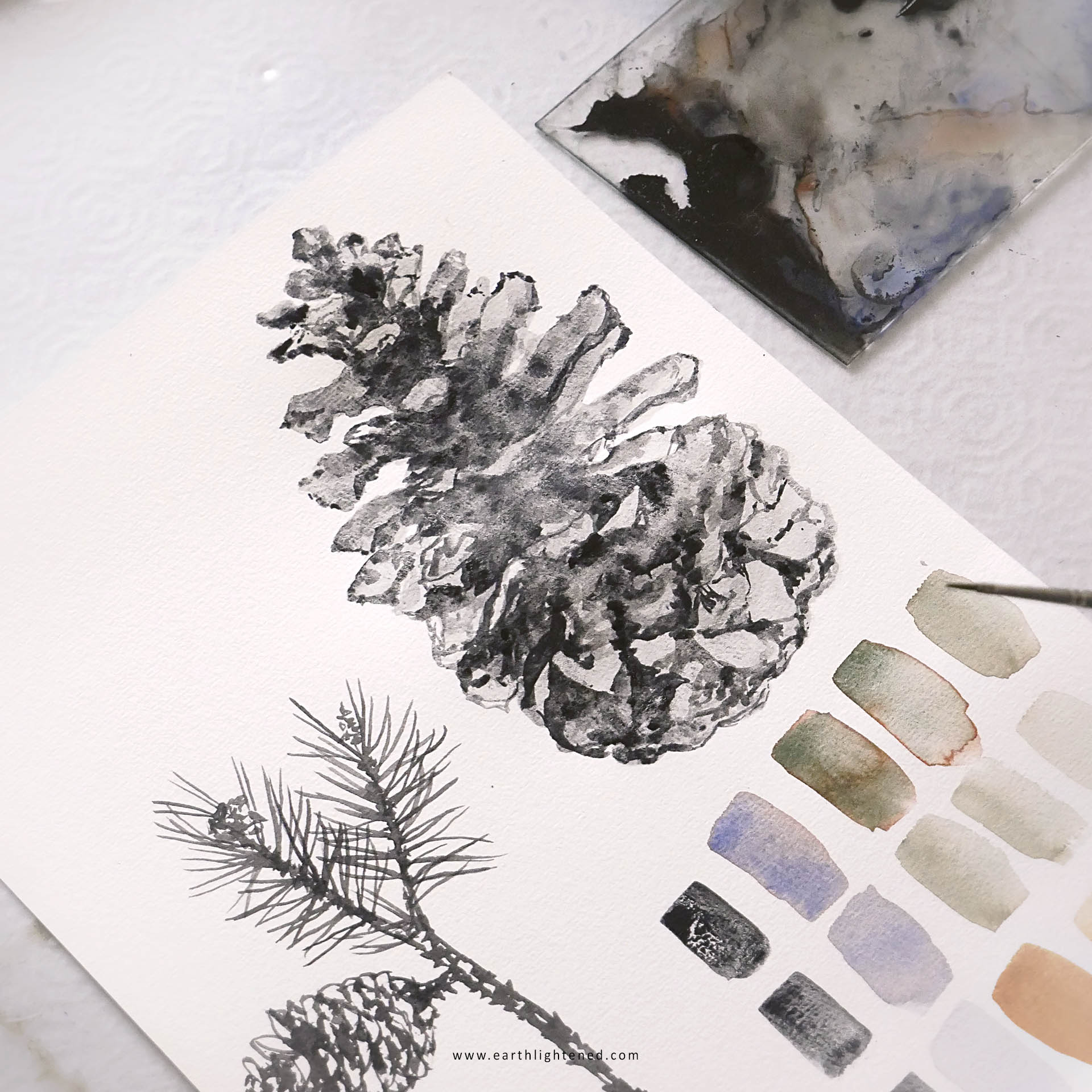 aquarelle correspondance interlude illustration pin