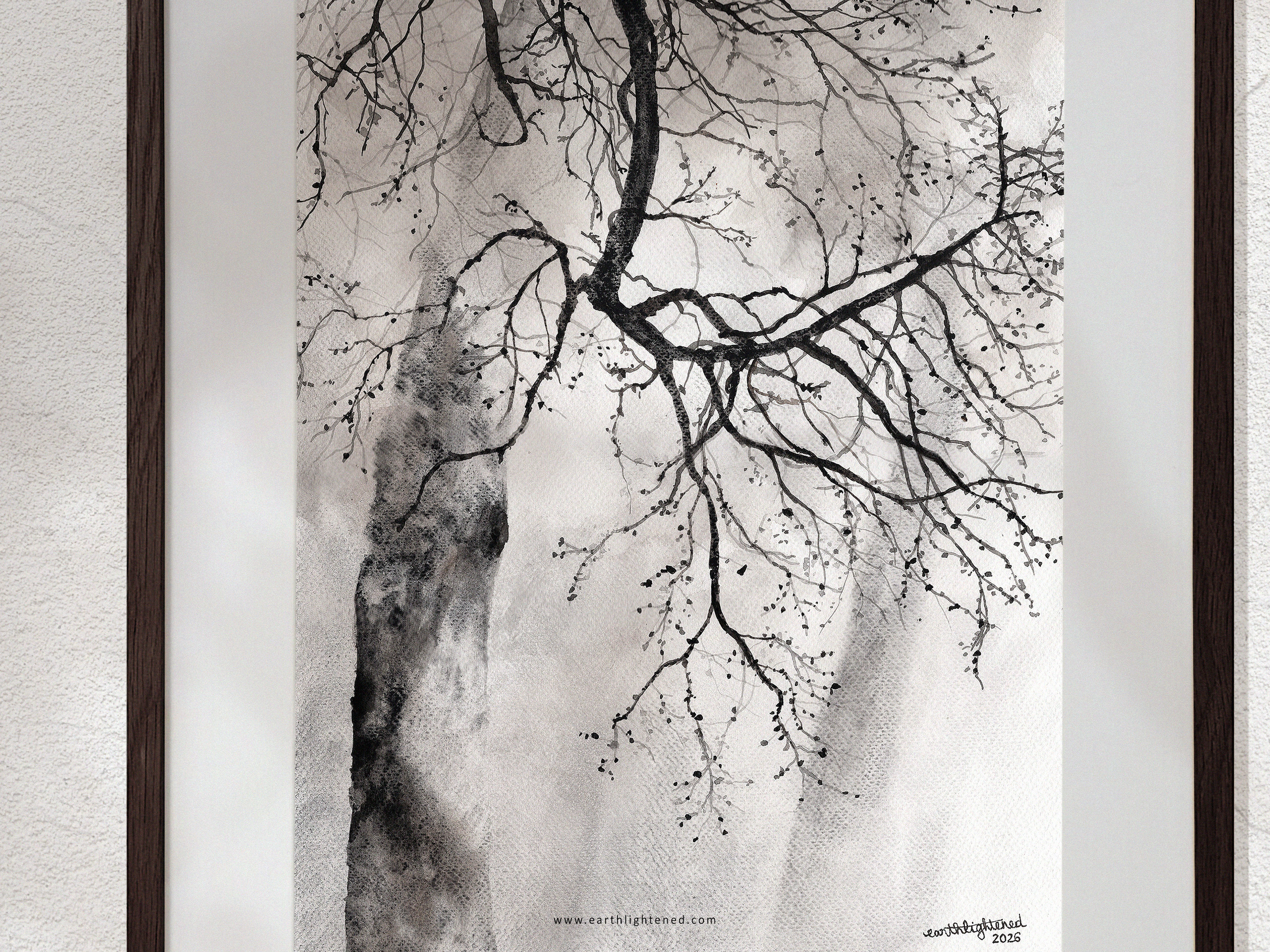 Peinture originale à l'aquarelle Révélations de l’invisible – Oeuvre originale – Détails
