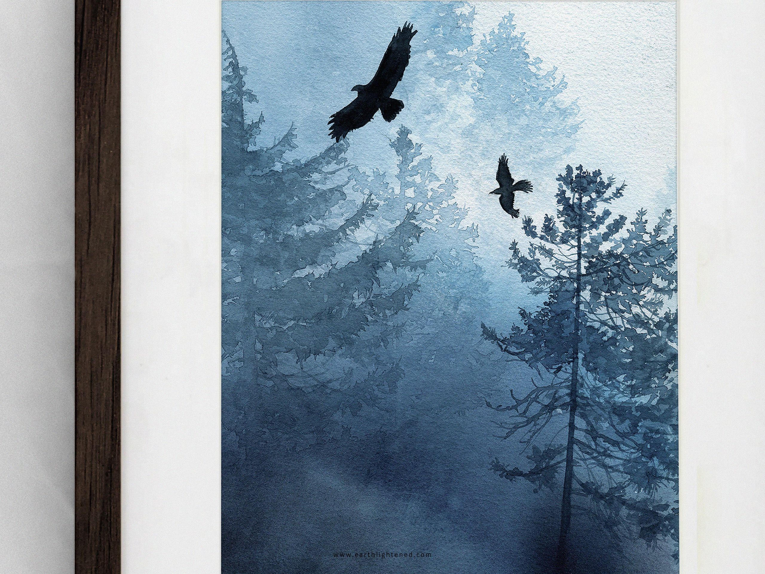 Peinture originale à l'aquarelle Vol suspendu – Oeuvre originale – Détails