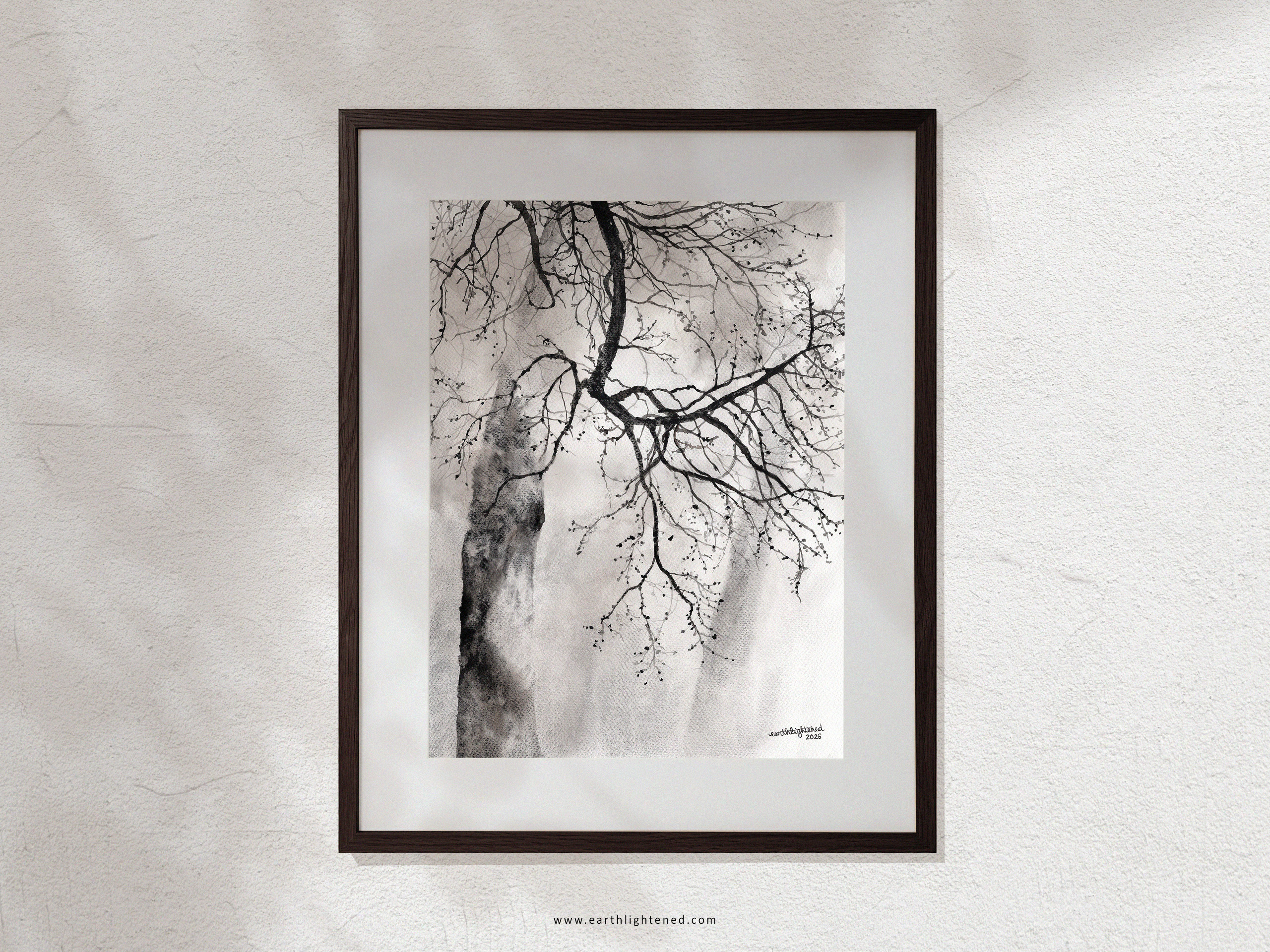 Peinture originale à l'aquarelle Révélations de l’invisible – Oeuvre originale